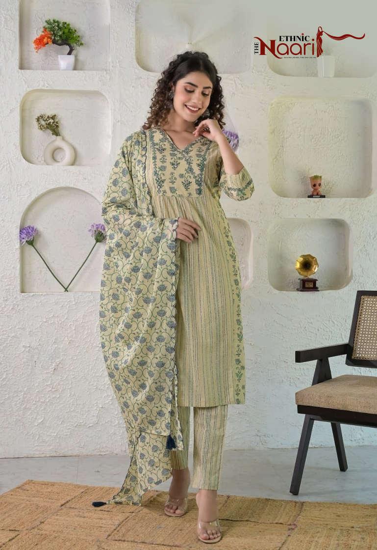 Beautiful Kurta Pant Set With Dupatta. | Buy cotton dresses online for  women in india. - TheEthnic Naari